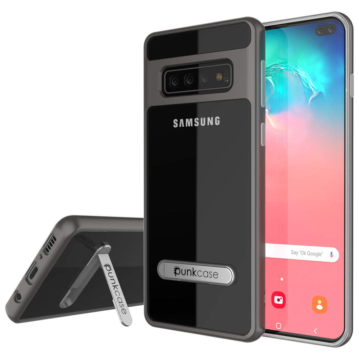 Galaxy S10+ Plus Case, PUNKcase [LUCID 3.0 Series] [Slim Fit] Armor Cover w/ Integrated Screen Protector [Grey] (Color in image: Grey)