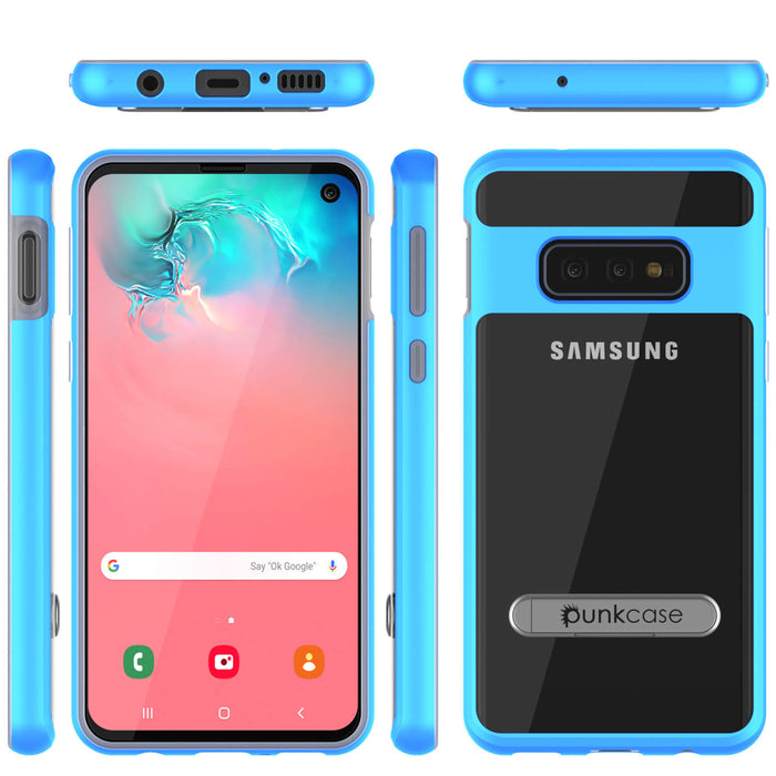 Galaxy S10e Case, PUNKcase [LUCID 3.0 Series] [Slim Fit] Armor Cover w/ Integrated Screen Protector [Blue] (Color in image: Silver)