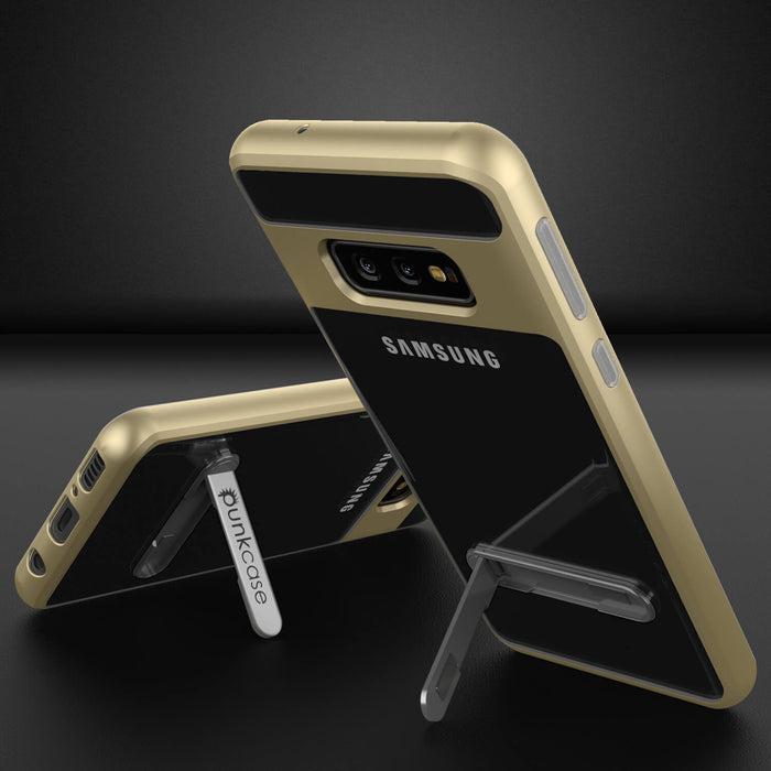 Galaxy S10e Case, PUNKcase [LUCID 3.0 Series] [Slim Fit] Armor Cover w/ Integrated Screen Protector [Gold] (Color in image: Grey)
