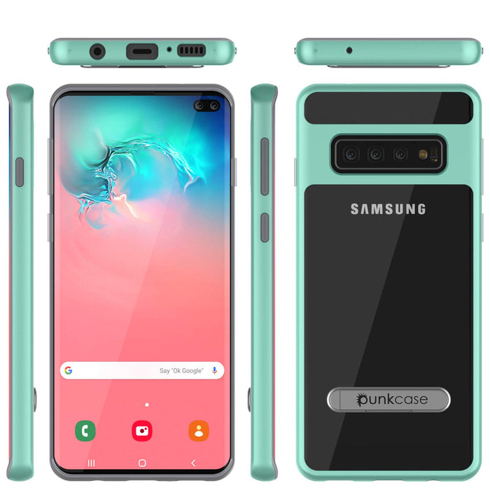 Galaxy S10+ Plus Case, PUNKcase [LUCID 3.0 Series] [Slim Fit] Armor Cover w/ Integrated Screen Protector [Teal] (Color in image: Rose Gold)