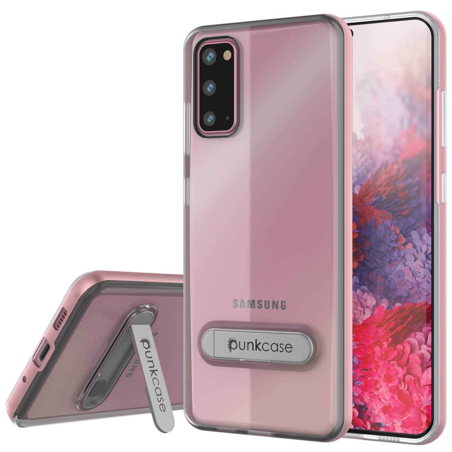 Galaxy S20 Case, PUNKcase [LUCID 3.0 Series] [Slim Fit] Armor Cover w/ Integrated Screen Protector [Rose Gold] (Color in image: Rose Gold)