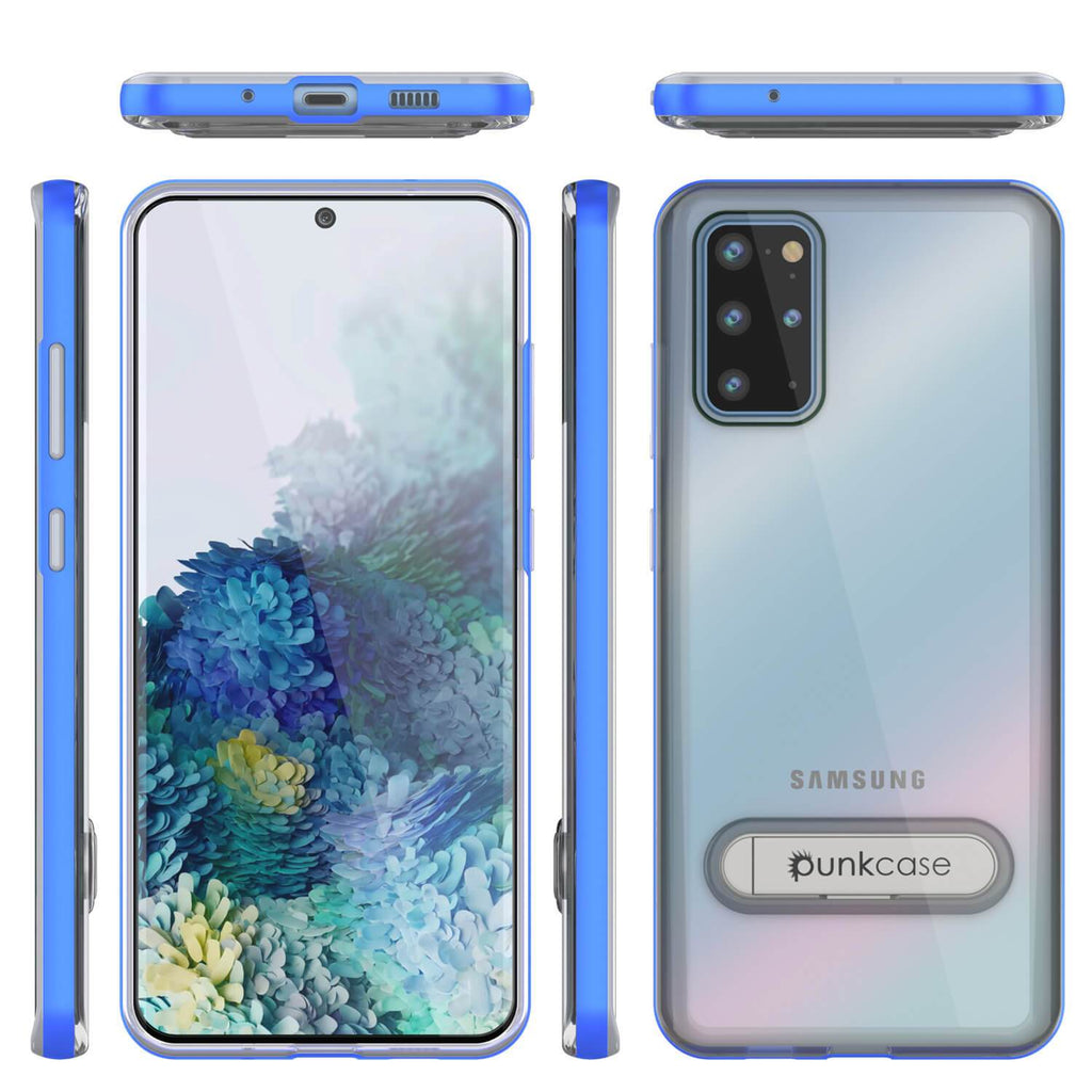 Galaxy S20+ Plus Case, PUNKcase [LUCID 3.0 Series] [Slim Fit] Armor Cover w/ Integrated Screen Protector [Blue] (Color in image: Silver)
