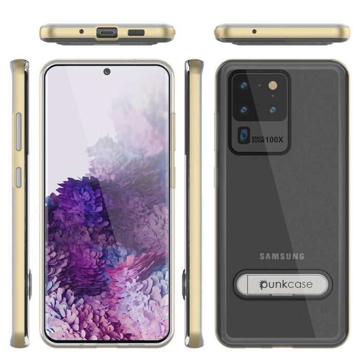 Galaxy S20 Ultra Case, PUNKcase [LUCID 3.0 Series] [Slim Fit] Armor Cover w/ Integrated Screen Protector [Gold] (Color in image: Silver)