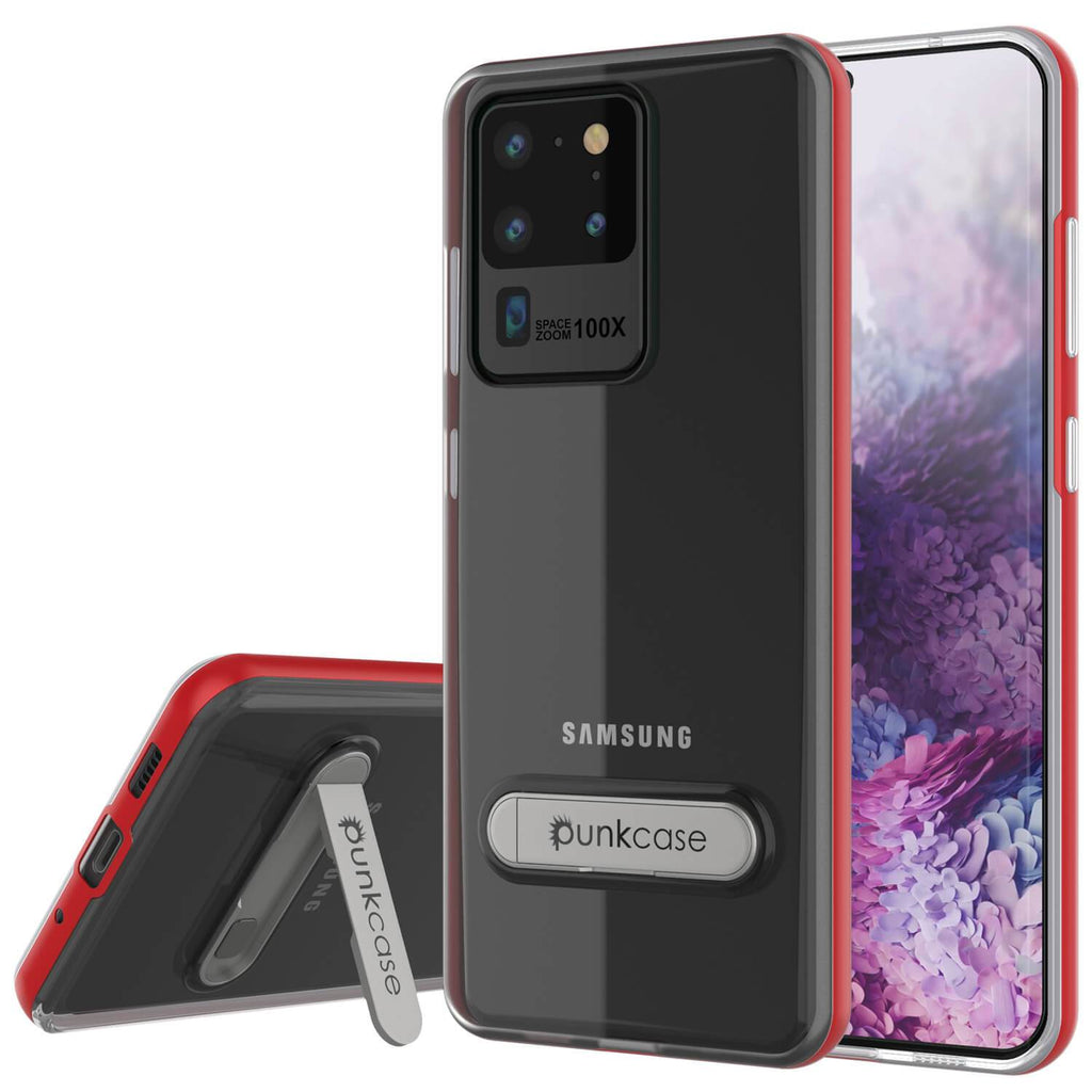 Galaxy S20 Ultra Case, PUNKcase [LUCID 3.0 Series] [Slim Fit] Armor Cover w/ Integrated Screen Protector [Red] (Color in image: Red)