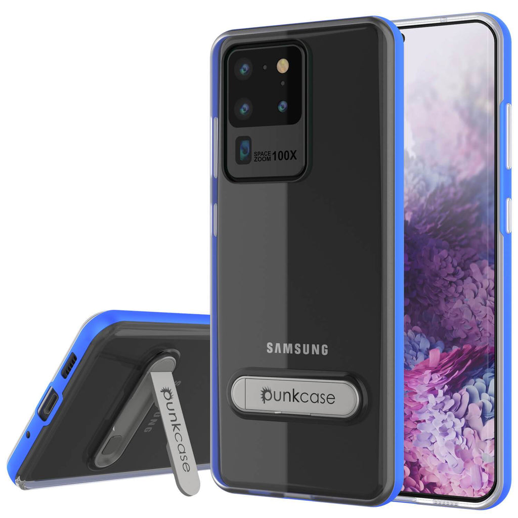 Galaxy S20 Ultra Case, PUNKcase [LUCID 3.0 Series] [Slim Fit] Armor Cover w/ Integrated Screen Protector [Blue] (Color in image: Blue)