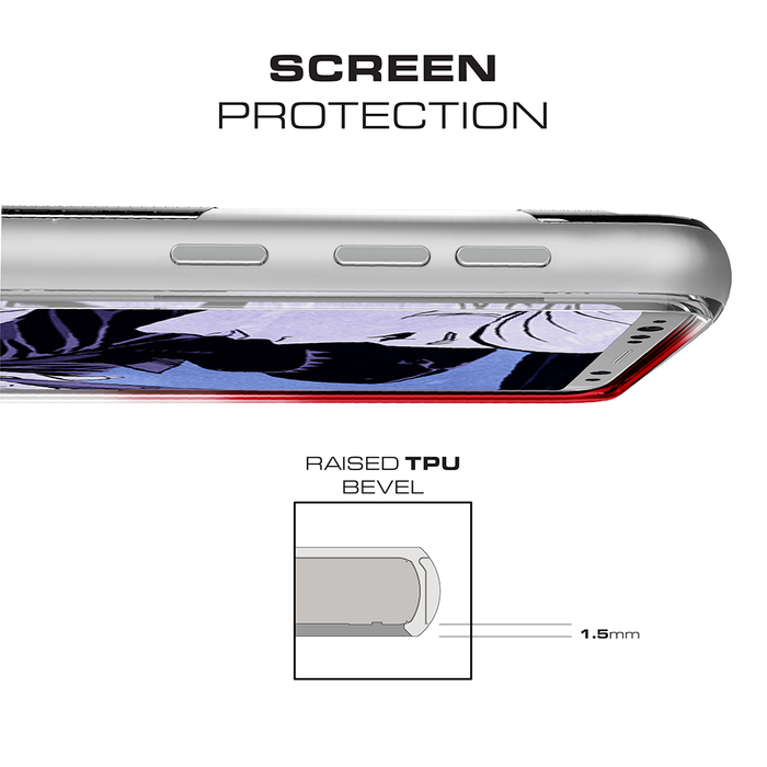 Galaxy S9 Clear Protective Case | Cloak 3 Series [Silver] (Color in image: Pink)