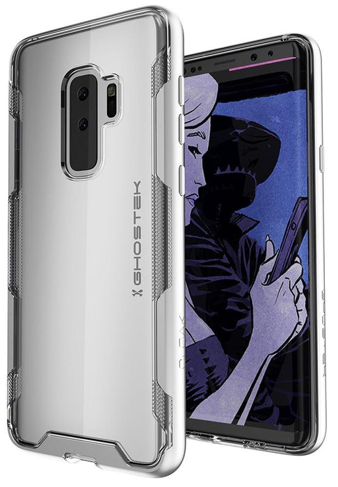 Galaxy S9+ Plus Clear Protective Case | Cloak 3 Series [Silver] (Color in image: Black)