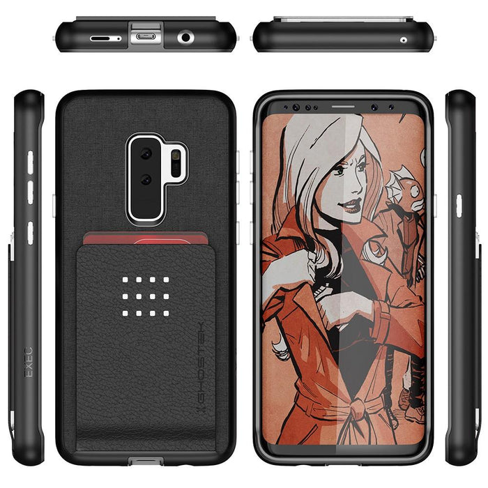 Galaxy S9+ Protective Wallet Case | Exec 2 Series [Black] (Color in image: Red)