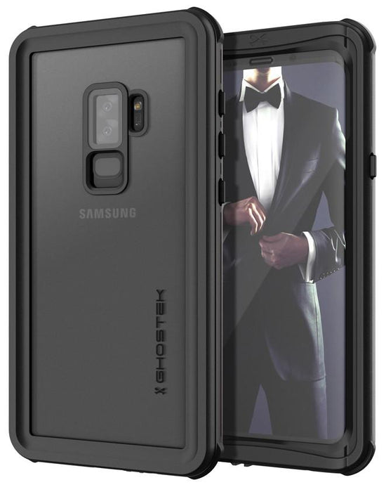 Galaxy S9+ Plus Rugged Waterproof Case | Nautical Series | [Black] (Color in image: Black)