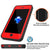 iPhone SE (4.7") Waterproof Case, Punkcase [Red] [StudStar Series] [Slim Fit] [IP68 Certified]  [Dirtproof] [Snowproof] (Color in image: black)