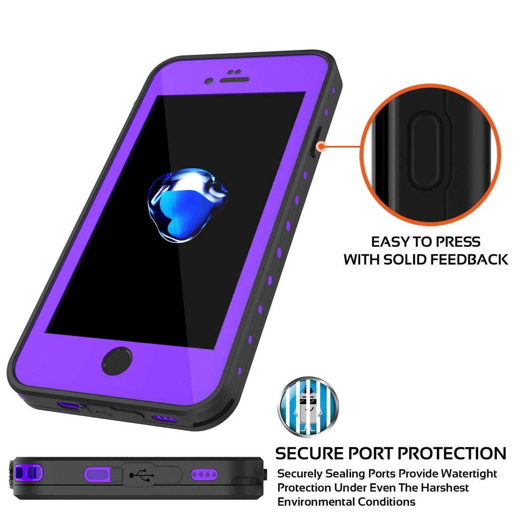 iPhone SE (4.7") Waterproof Case, Punkcase [Purple] [StudStar Series] [Slim Fit][IP68 Certified]  [Dirtproof] [Snowproof] (Color in image: teal)