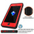 iPhone 7+ Plus Waterproof IP68 Case, Punkcase [Red] [StudStar Series] [Slim Fit] [Dirtproof] (Color in image: black)