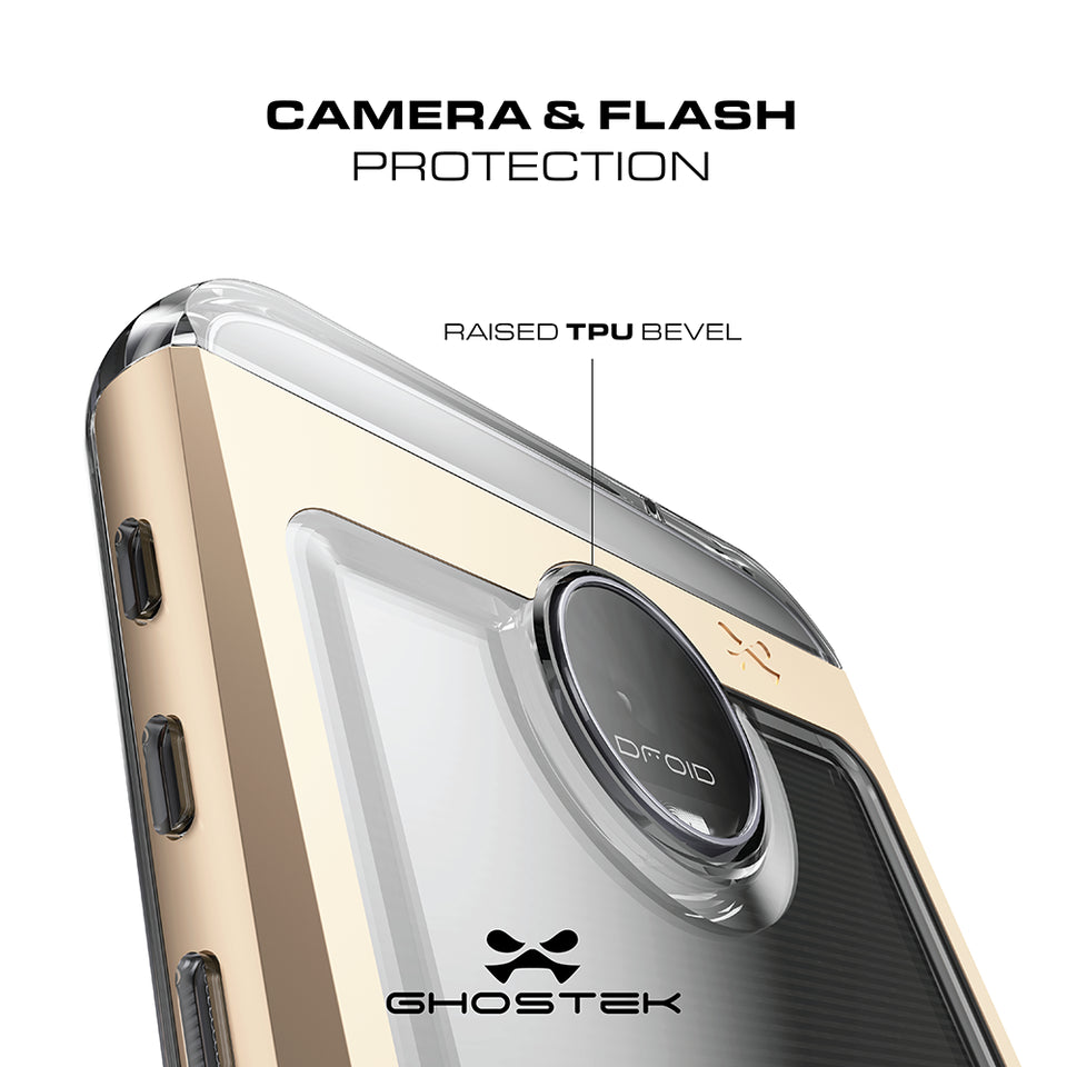 Motorola Moto Z Force Case, Ghostek Cloak 2.0 Red Series w/ Screen Protector | Aluminum Frame 