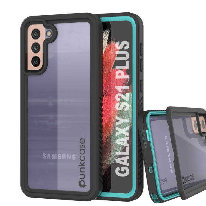 Galaxy S21+ Plus Water/Shock/Snowproof [Extreme Series]  Screen Protector Case [Teal] (Color in image: Teal)