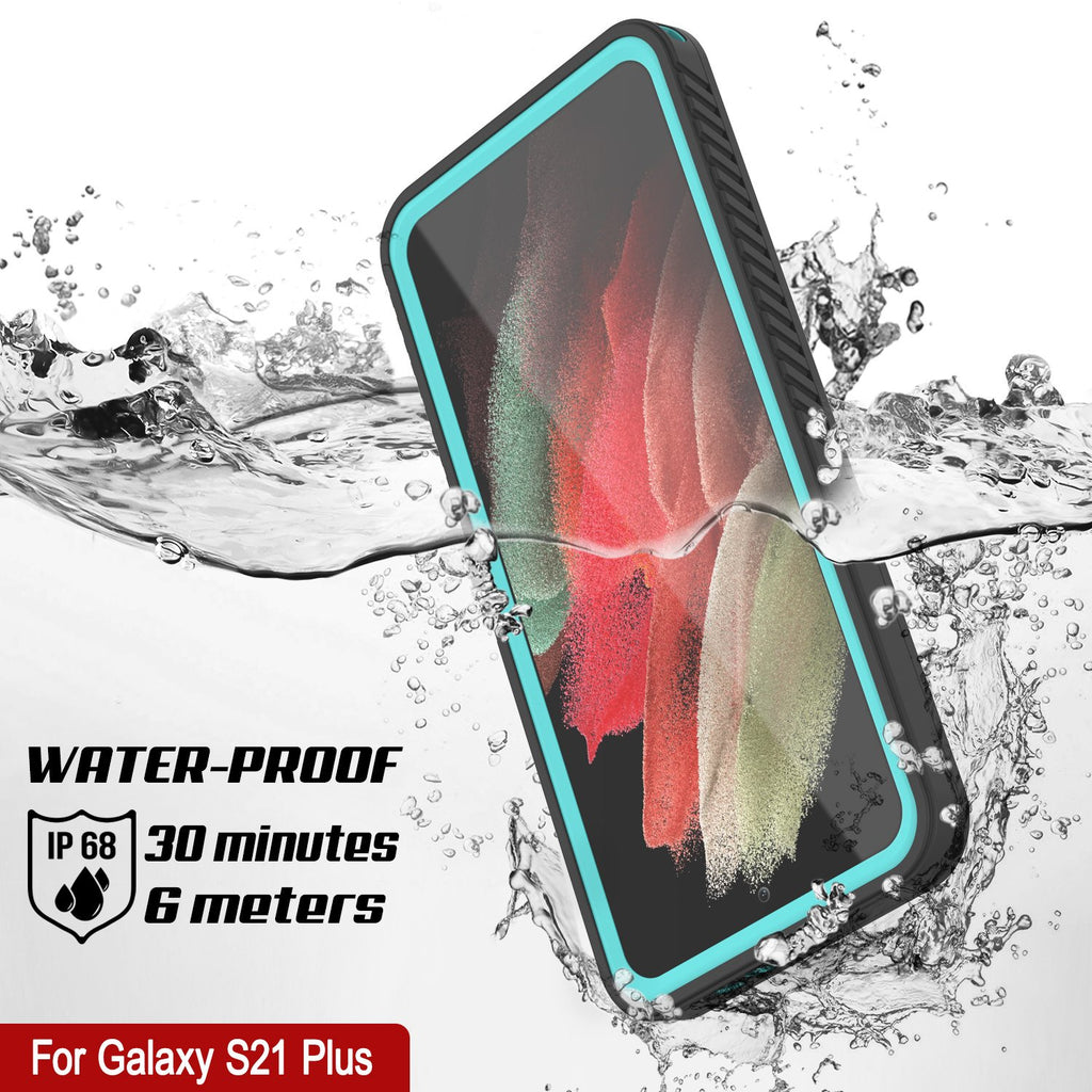 Galaxy S21+ Plus Water/Shock/Snowproof [Extreme Series]  Screen Protector Case [Teal] (Color in image: Red)