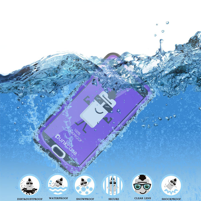 Galaxy Note 5 Waterproof Case, PunkCase StudStar Purple Shock/Dirt/Snow Proof | Lifetime Warranty (Color in image: red)