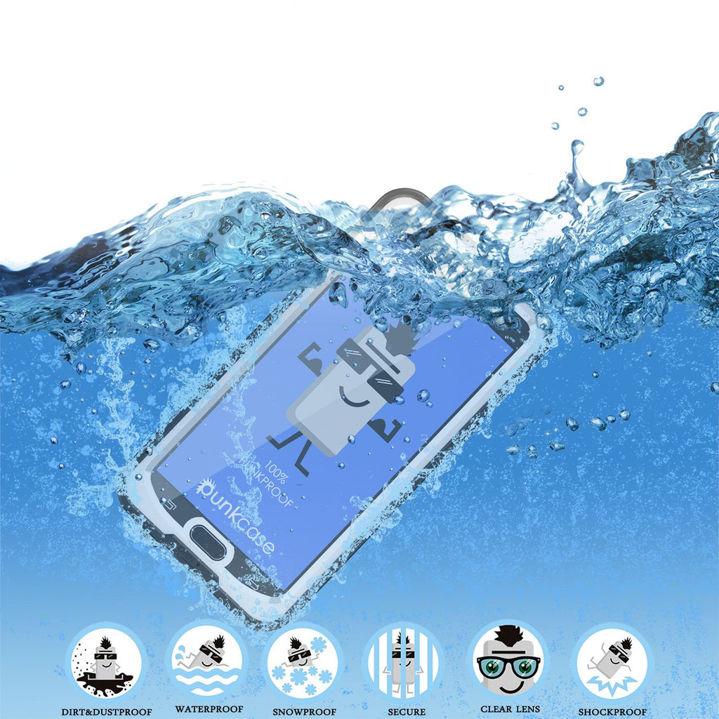 Galaxy Note 5 Waterproof Case, Punkcase StudStar White Shock/Dirt/Snow Proof | Lifetime Warranty (Color in image: red)