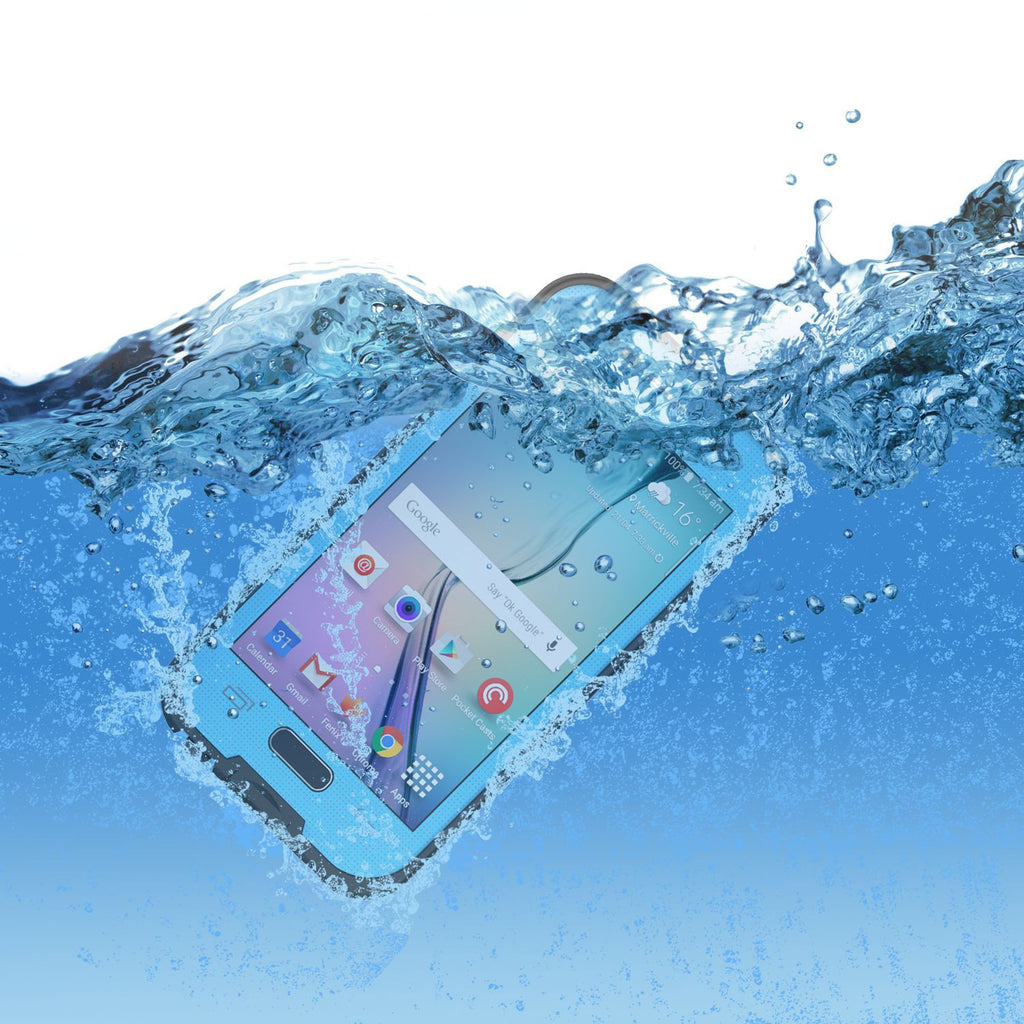 Galaxy S6 Waterproof Case, Punkcase SpikeStar Light Blue Water/Shock/Dirt Proof | Lifetime Warranty (Color in image: yellow)