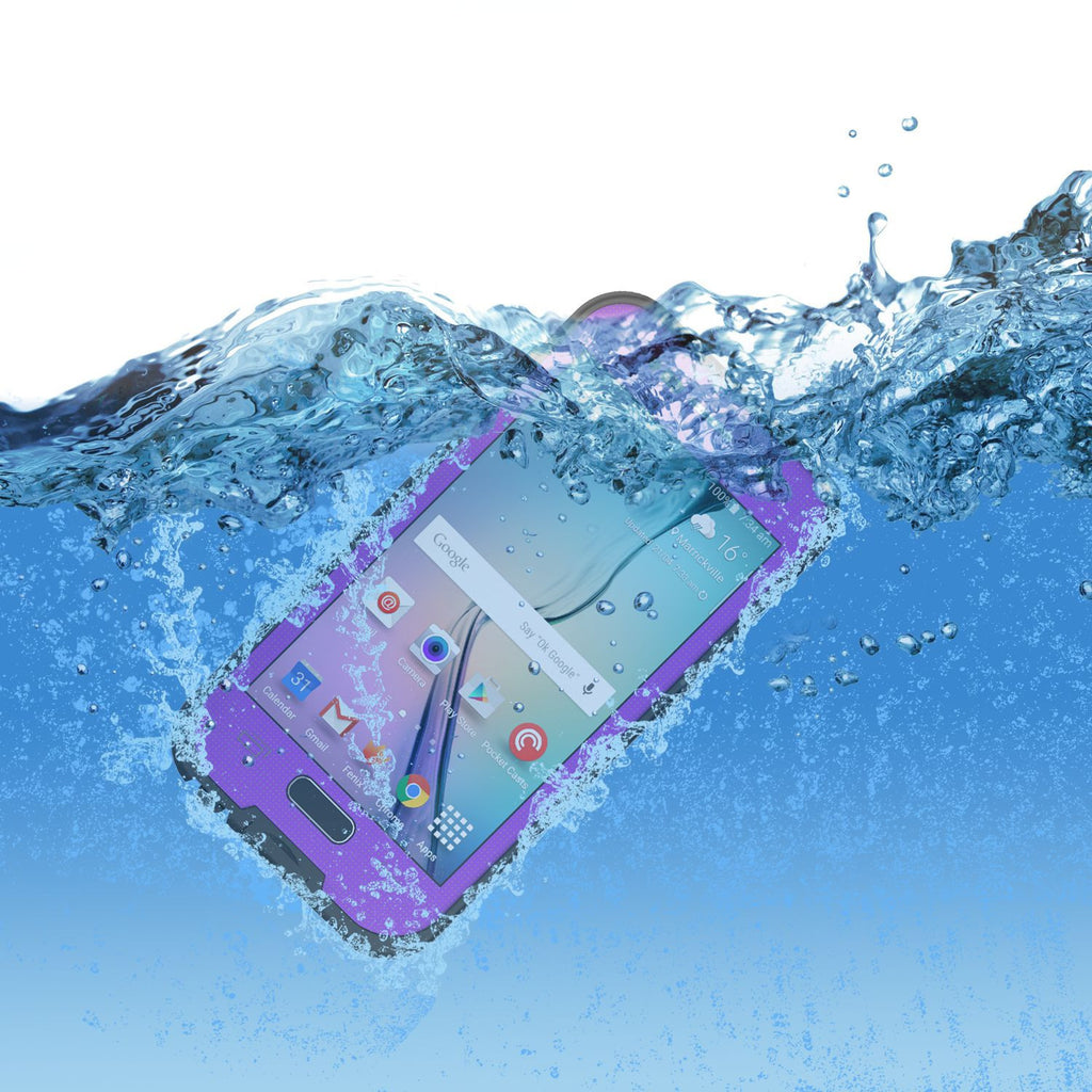 Galaxy S6 Waterproof Case, PunkCase SpikeStar Purple Water/Shock/Dirt/Snow Proof | Lifetime Warranty (Color in image: light green)