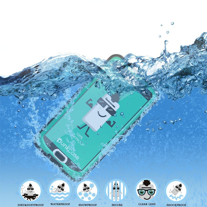 Galaxy Note 5 Waterproof Case, Punkcase StudStar Teal Shock/Dirt/Snow Proof | Lifetime Warranty (Color in image: red)
