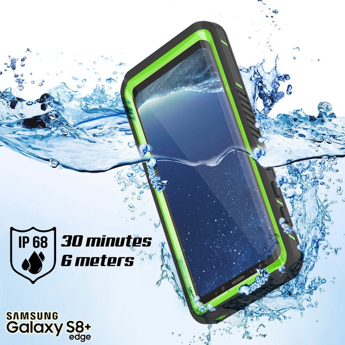 Galaxy S8 PLUS Waterproof Case, Punkcase [Extreme Series] [Slim Fit] [IP68 Certified] [Shockproof] [Snowproof] [Dirproof] Armor Cover W/ Built In Screen Protector for Samsung Galaxy S8+ [Green] (Color in image: Teal)