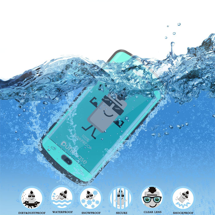 Galaxy s6 EDGE Plus Waterproof Case, Punkcase StudStar Teal Water/Shock Proof | Lifetime Warranty (Color in image: red)