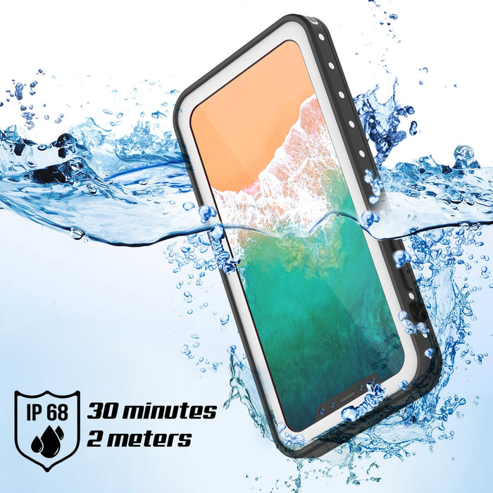 iPhone X Waterproof IP68 Case, Punkcase [White] [StudStar Series] [Slim Fit] [Dirtproof] (Color in image: purple)
