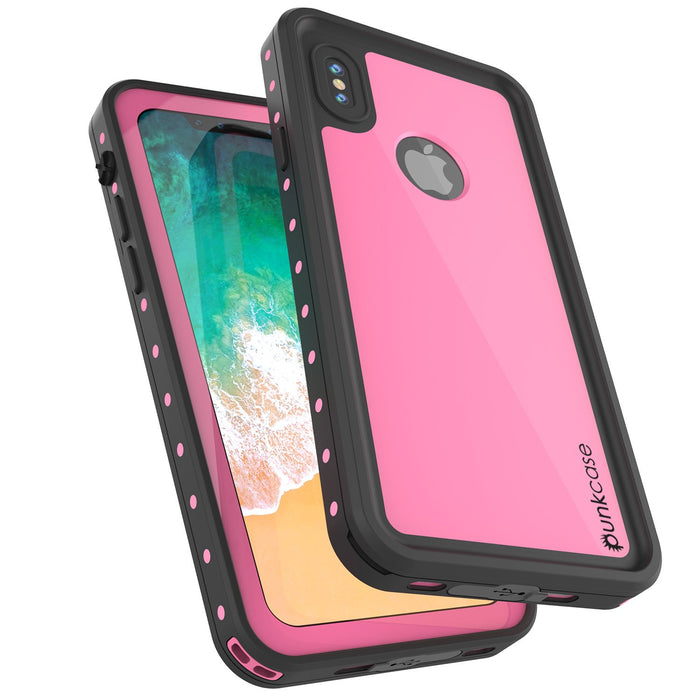 iPhone X Waterproof IP68 Case, Punkcase [Pink] [StudStar Series] [Slim Fit] [Dirtproof] (Color in image: purple)