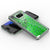S7 Edge Case, PunkCase LIQUID Green Series, Protective Dual Layer Floating Glitter Cover (Color in image: silver)