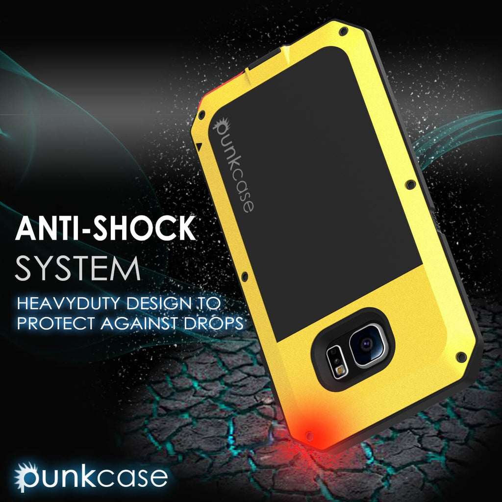 Galaxy S6 EDGE  Case, PUNKcase Metallic Neon Shockproof  Slim Metal (Color in image: silver)