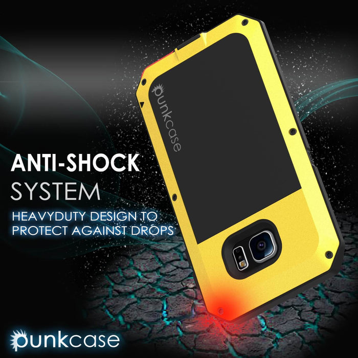 Galaxy S6 EDGE+ Plus  Case, PUNKcase Metallic Neon Shockproof  Slim Metal Armor Case (Color in image: black)