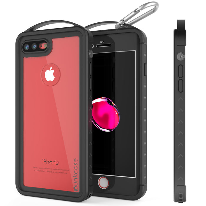 iPhone 7+ Plus Waterproof Case, Punkcase ALPINE Series, CLEAR | Heavy Duty Armor Cover (Color in image: clear)